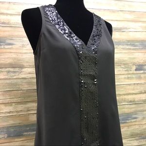 Old Navy Dark Grey Sequined Tank